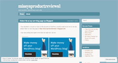 Desktop Screenshot of missysproductreviews1.wordpress.com