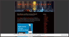 Desktop Screenshot of breakingboundaries.wordpress.com