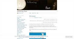 Desktop Screenshot of followingfleet.wordpress.com