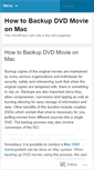 Mobile Screenshot of macdvdbackup.wordpress.com