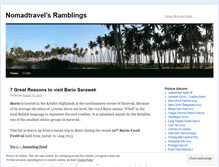 Tablet Screenshot of nomadtravel.wordpress.com