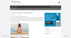 Desktop Screenshot of milkandroses.wordpress.com