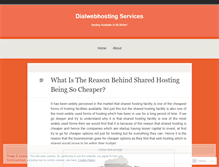 Tablet Screenshot of dialwebhostingservices.wordpress.com