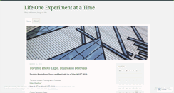 Desktop Screenshot of lifeoneexperimentatatime.wordpress.com