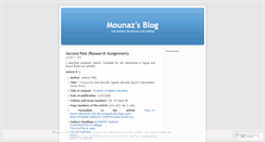 Desktop Screenshot of mounaz.wordpress.com