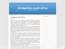 Tablet Screenshot of immigrationsouthafrica.wordpress.com