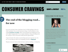 Tablet Screenshot of consumercravings.wordpress.com