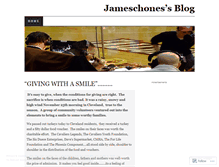 Tablet Screenshot of jameschones.wordpress.com