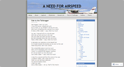 Desktop Screenshot of aneedforairspeed.wordpress.com