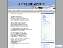 Tablet Screenshot of aneedforairspeed.wordpress.com