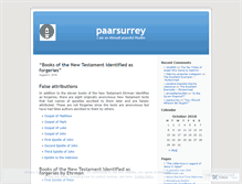 Tablet Screenshot of paarsurrey.wordpress.com