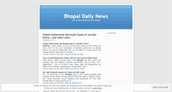 Desktop Screenshot of bhopalnews.wordpress.com