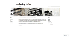 Desktop Screenshot of daringtobe.wordpress.com