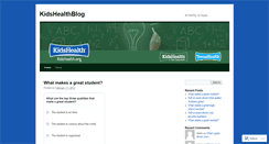 Desktop Screenshot of kidshealthblog.wordpress.com