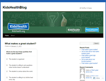 Tablet Screenshot of kidshealthblog.wordpress.com