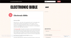 Desktop Screenshot of electronicbible.wordpress.com