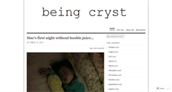 Desktop Screenshot of beingcryst.wordpress.com