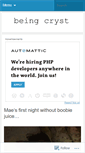 Mobile Screenshot of beingcryst.wordpress.com
