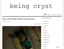 Tablet Screenshot of beingcryst.wordpress.com