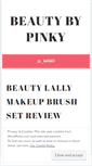 Mobile Screenshot of beautybypinky.wordpress.com