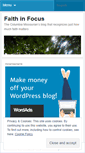 Mobile Screenshot of faithinfocus.wordpress.com