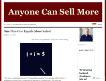 Tablet Screenshot of anyonecansellmore.wordpress.com