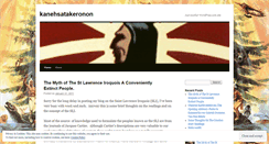 Desktop Screenshot of kanehsatakeronon.wordpress.com