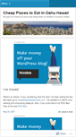Mobile Screenshot of cheapplacestoeatinoahuhawaii.wordpress.com