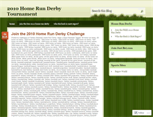 Tablet Screenshot of 2010homerunderby.wordpress.com