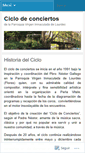 Mobile Screenshot of ciclodeconciertos.wordpress.com