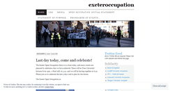 Desktop Screenshot of exeteroccupation.wordpress.com