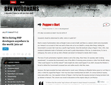 Tablet Screenshot of benwoodhams.wordpress.com