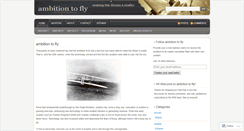 Desktop Screenshot of ambitiontofly.wordpress.com