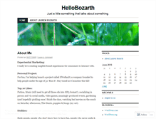 Tablet Screenshot of hellobozarth.wordpress.com