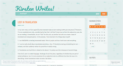 Desktop Screenshot of kirstenwrites.wordpress.com