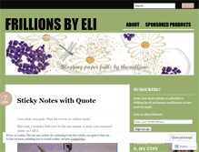 Tablet Screenshot of frillions.wordpress.com