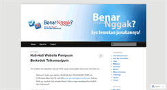 Desktop Screenshot of benarnggak.wordpress.com