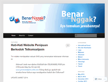 Tablet Screenshot of benarnggak.wordpress.com
