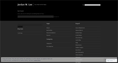 Desktop Screenshot of jordanwaynelee.wordpress.com