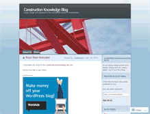 Tablet Screenshot of constructionknowledge.wordpress.com