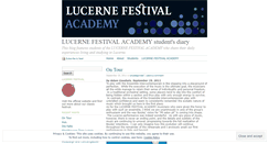 Desktop Screenshot of lucernefestivalacademy.wordpress.com