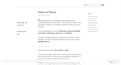 Desktop Screenshot of failureoftheory.wordpress.com