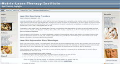 Desktop Screenshot of matrixlasertherapy.wordpress.com