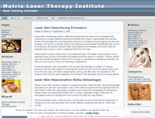 Tablet Screenshot of matrixlasertherapy.wordpress.com