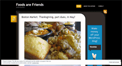 Desktop Screenshot of foodsarefriends.wordpress.com