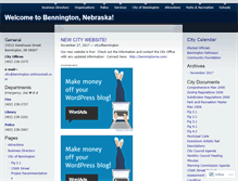 Tablet Screenshot of cityofbennington.wordpress.com