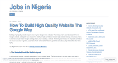 Desktop Screenshot of joblistnigeria.wordpress.com