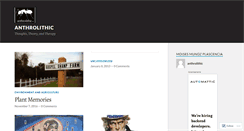 Desktop Screenshot of anthrolithic.wordpress.com