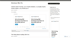 Desktop Screenshot of anxiousmofo.wordpress.com