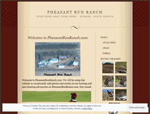 Tablet Screenshot of pheasantrunranch.wordpress.com